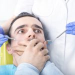 Man frightened at dentist